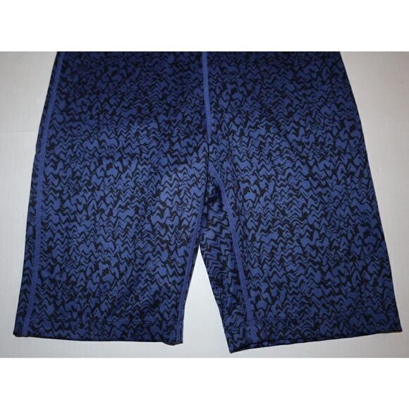 Zella Wellness Women's Sz S Wave Twilight Blue Print Bike Shorts Bodysuit - Picture 5 of 9